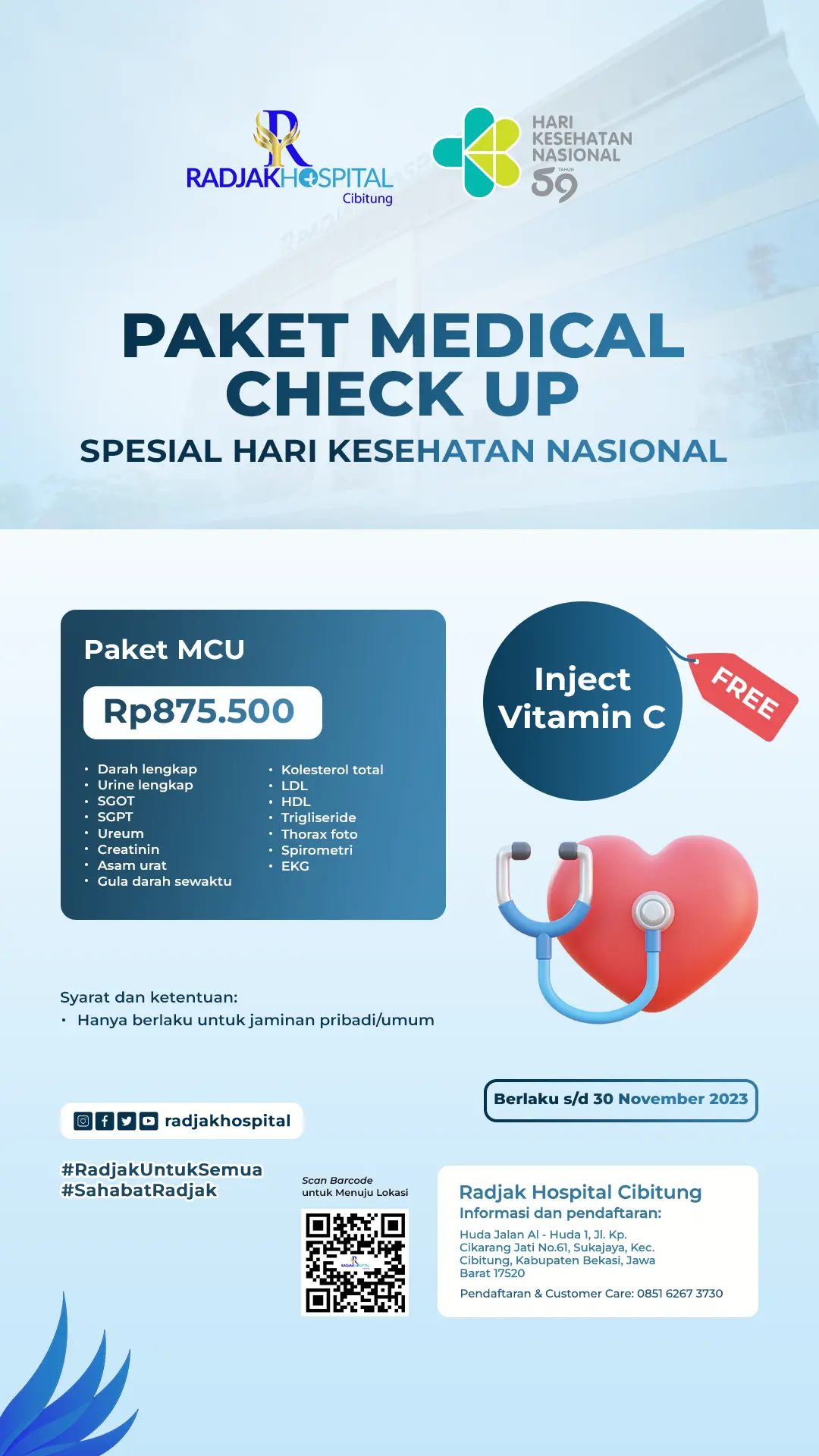 sub-Paket Medical Check Up Spesial Hari Kesehatan Nasional